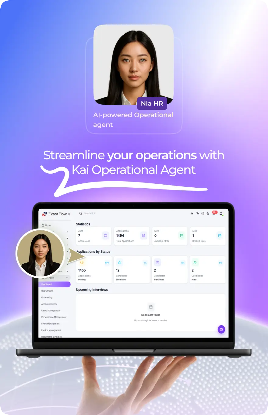 Nia AI HR Agent Dashboard