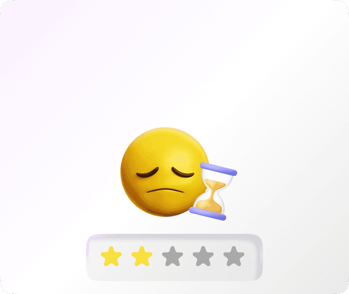 Response rate emoji and star rating