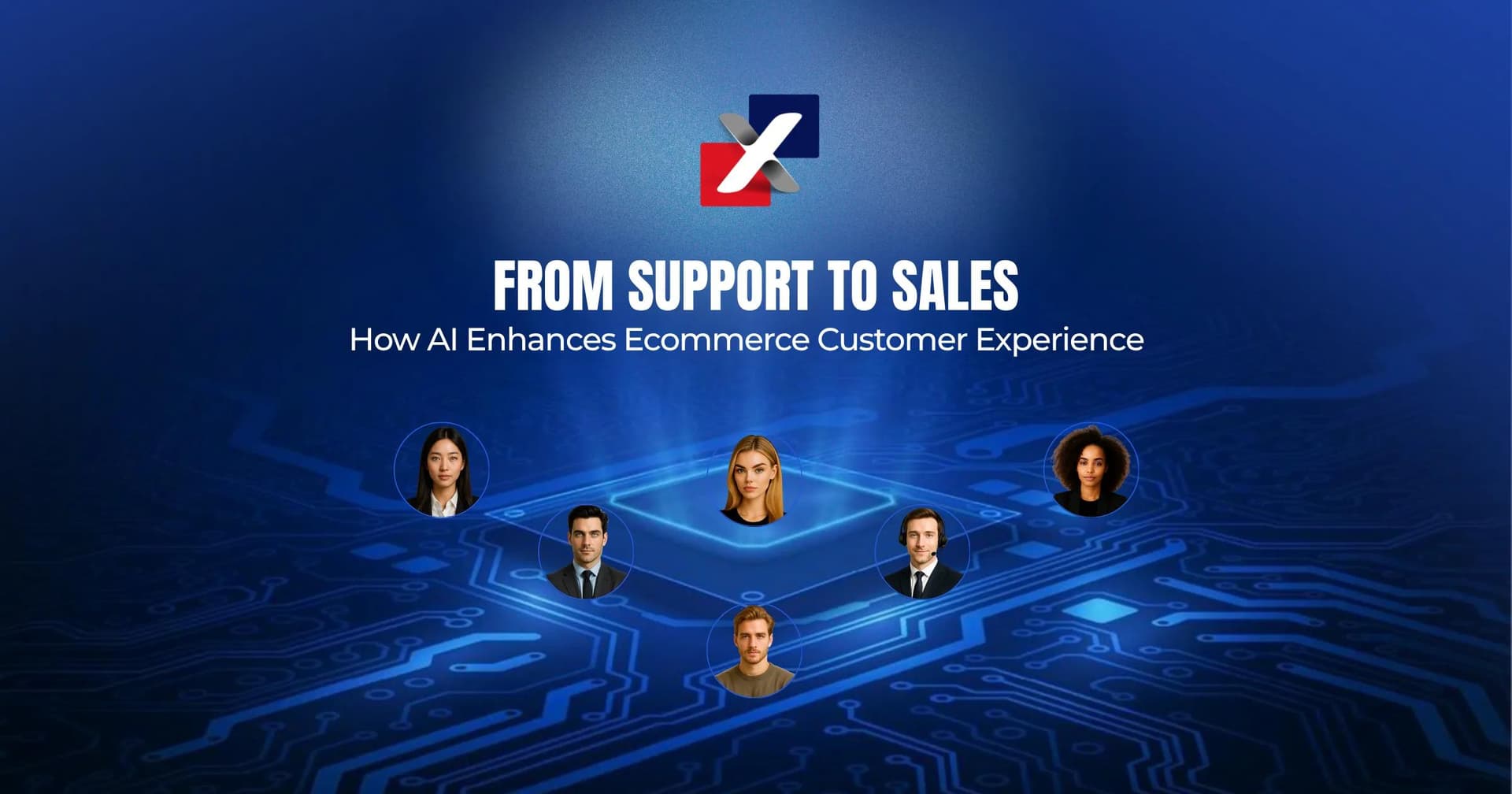 ai powered ecommerce customer journey illustration