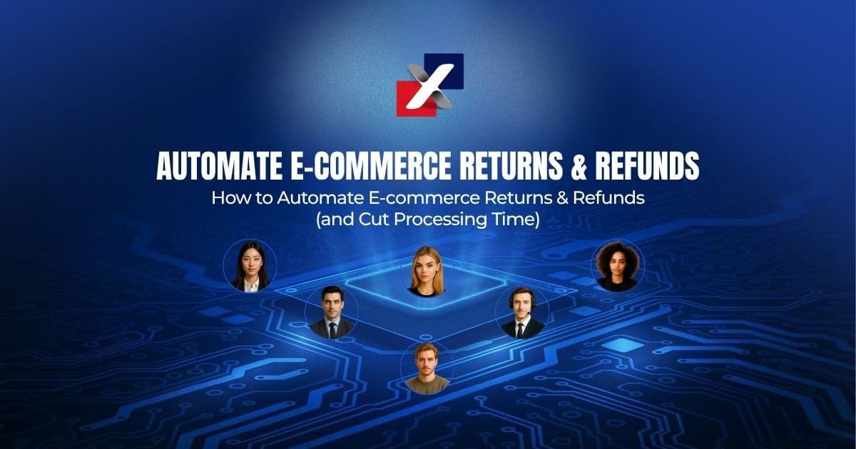 Automate e-commerce returns and refunds process illustration