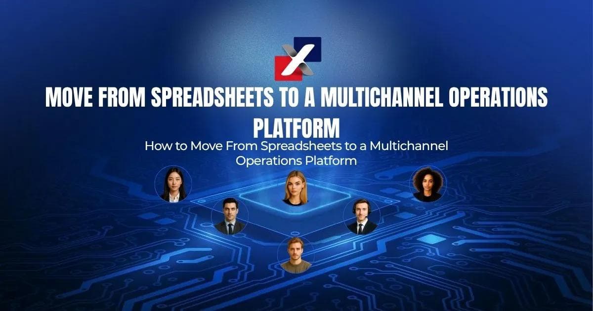 Team moving from ecommerce operations spreadsheets to a centralized multichannel operations platform
