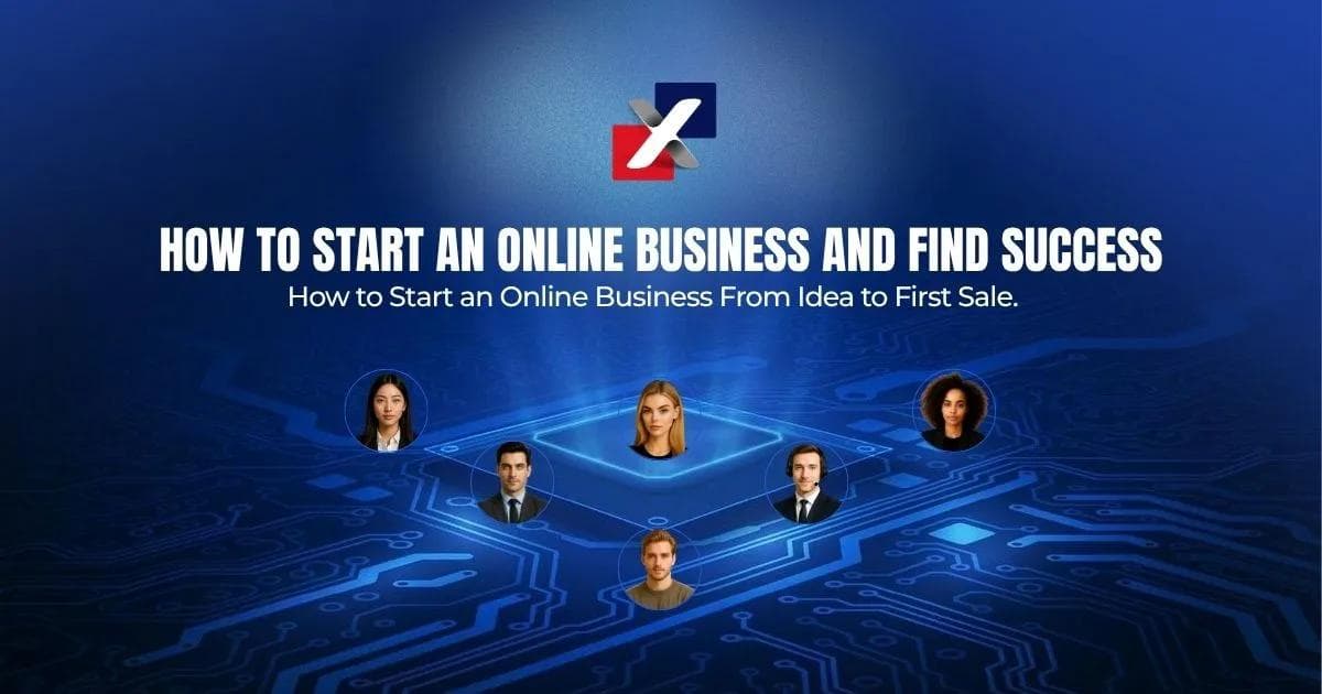 how to start an online business illustration