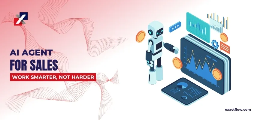 AI agent assisting sales team illustration